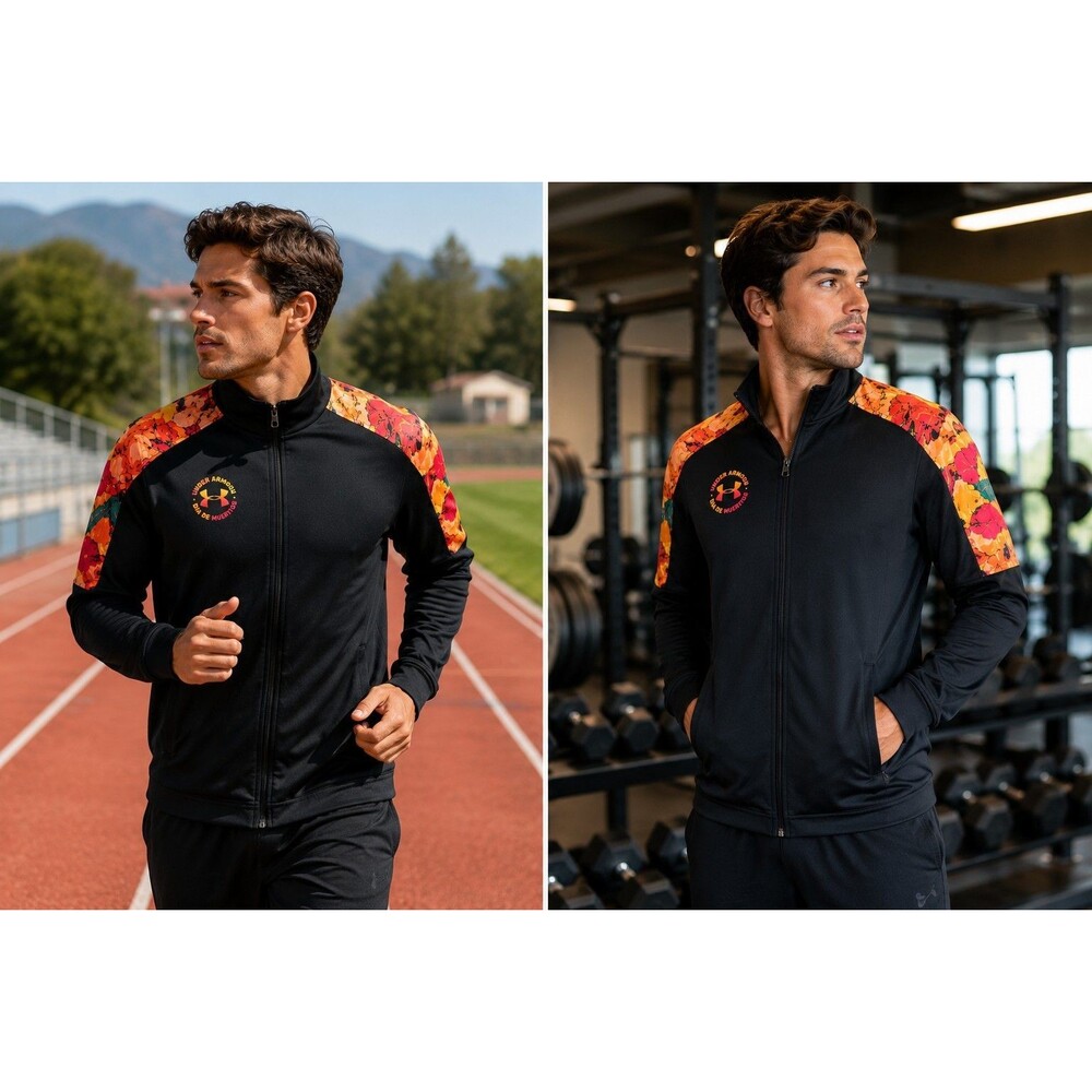Under Armour Challenger Day of the Dead Track Sport Jacket Men S Black 1374740-0